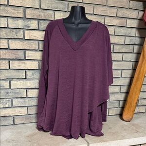 Soft Surroundings Deep Purple V-Neck Tunic size 1x